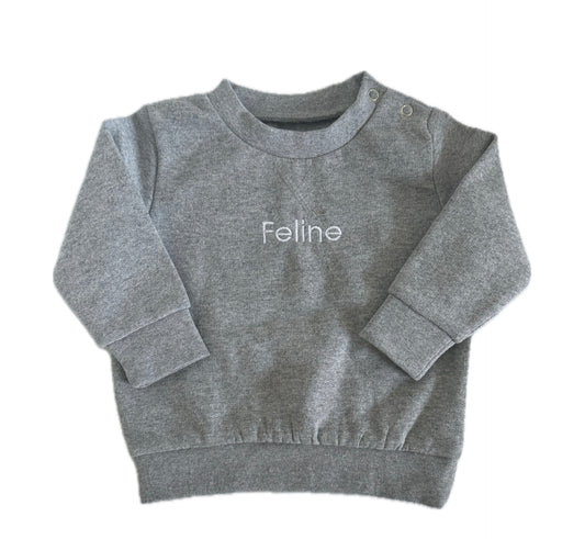 Sweatshirt med broderi